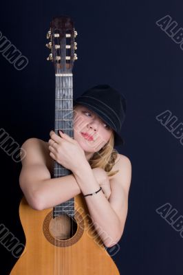 The girl and a guitar