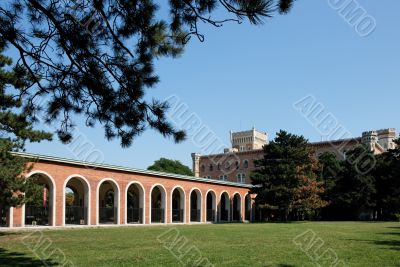 Arches of the viaduct in Vienna Arsenal