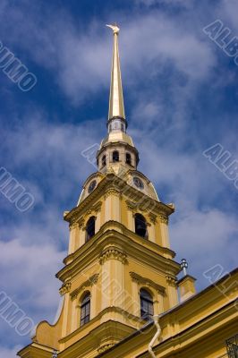 Golden angel over fortress