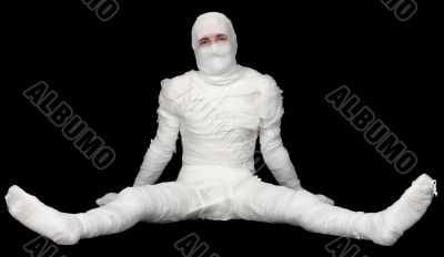 Egyptian mummy on a black background