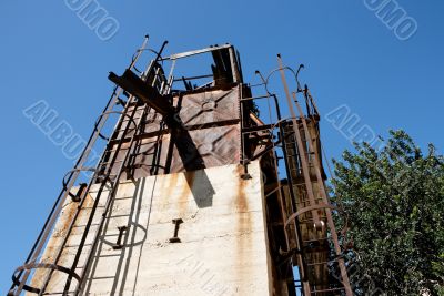 Abandoned stone quarry machinery