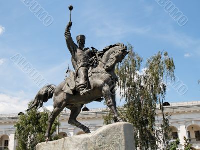 Equestrian statue of hetman Sahaidachny in Kiev