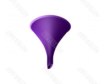purple Funnel in plastic - 3d made