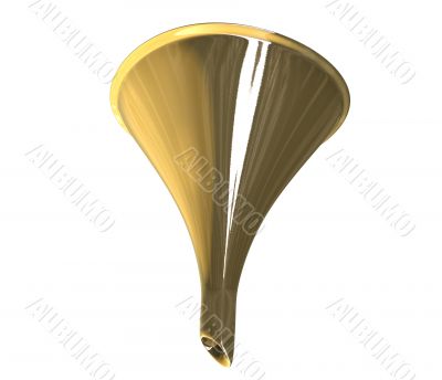 Funnel in yellow gold - 3d made