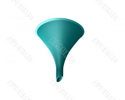 Blue Funnel in plastic - 3d made Blue Funnel in plastic - 3d made