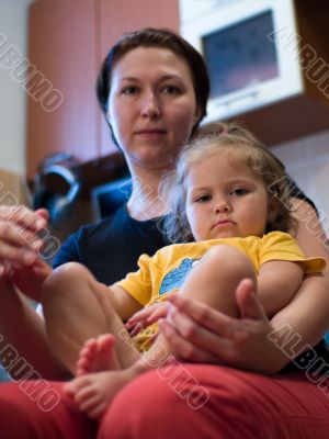 Daughter with mom