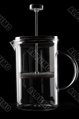 French-press in black background_1