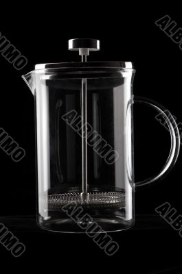 French-press in black background_2