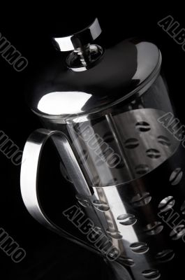 French-press in black background_6