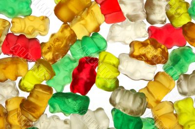 Gummi-bears on white background Gummi-bears on white background