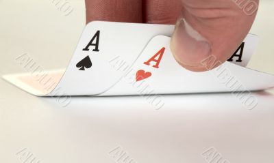 The ace of hearts and ace of spades