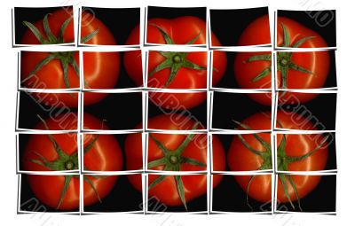 tomato puzzle collage