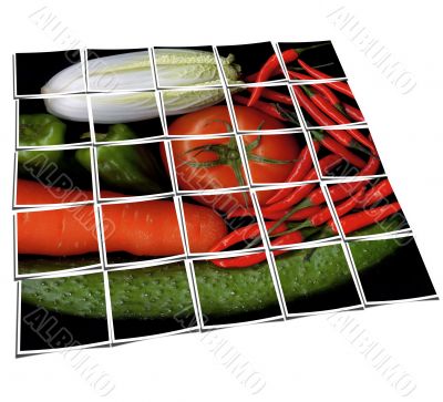 vegetable mix collage