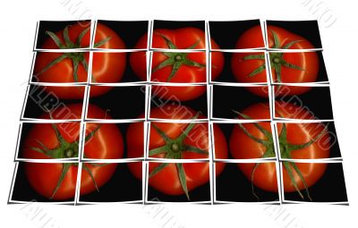 tomato puzzle collage