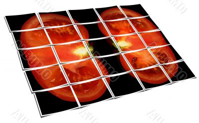 tomato puzzle collage
