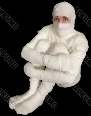 Boy in bandage