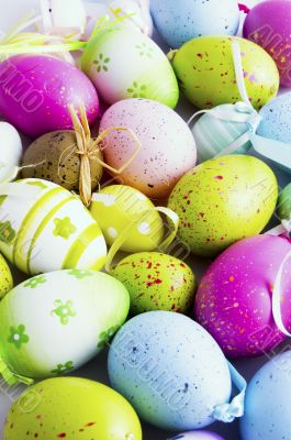 colorfull background of eastern eggs