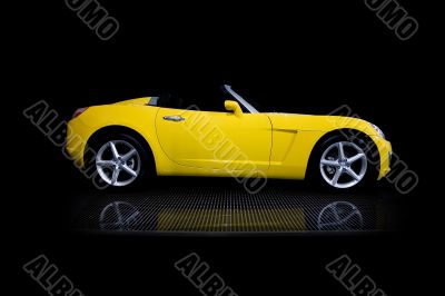 Yellow sport car