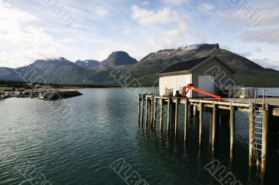 Mountains and Pier