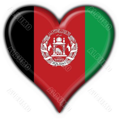 afghanistan button flag heart shape