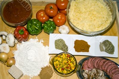 Table with products