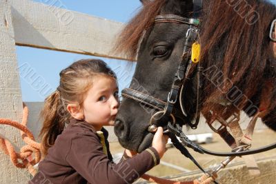 little girl and her pony