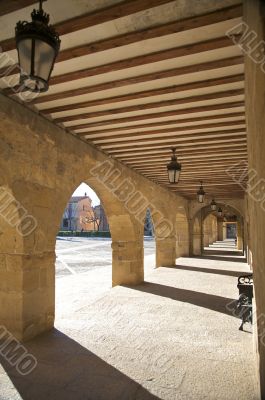 ancient stone arcade