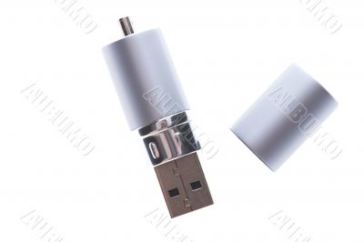 USB Flash memory on white