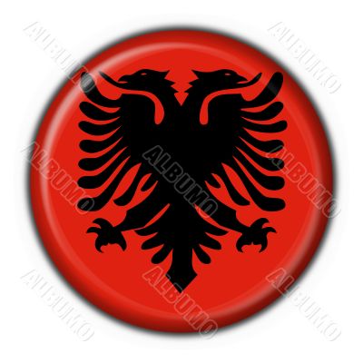 albanian button flag round shape