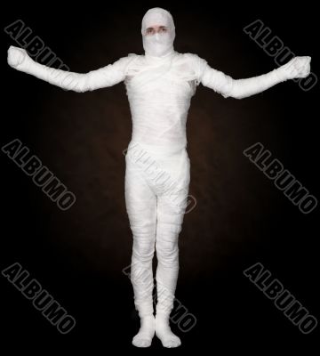 Man in bandage