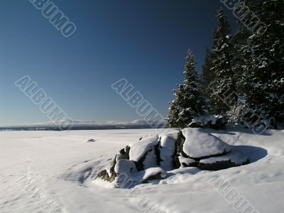 Frozen lake