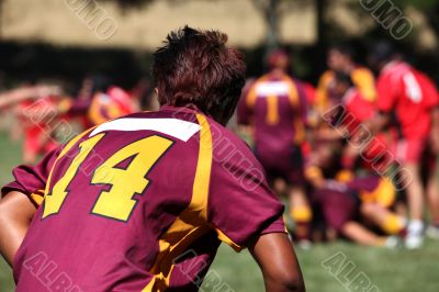 Rugby player in action