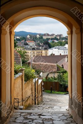 Archway in Melk town in Austria