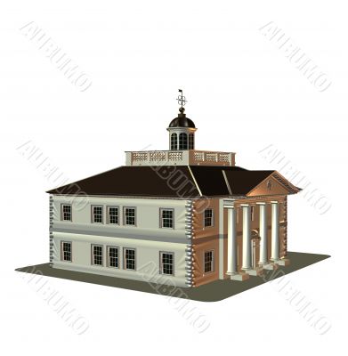 The house of classical construction 3D