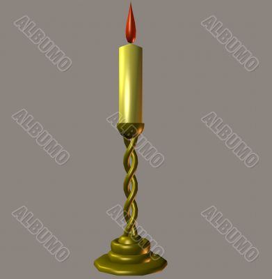 Candle evening light 3D