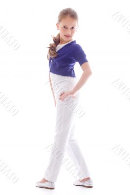 Fashion child with a strong pose Fashion child with a strong pose