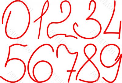 handwritten numerals