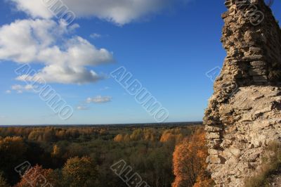 Autumn landscape from height
