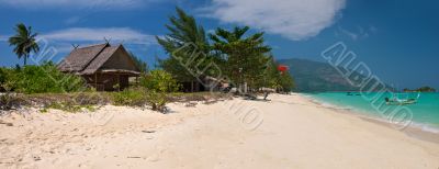 Panorama of the tropical beach