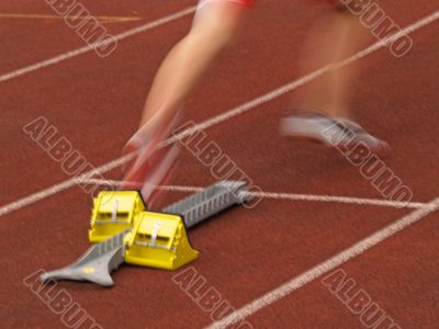 Runner Off the Starting Block Runner Off the Starting Block