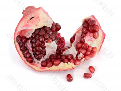 Pomegranate on a white background