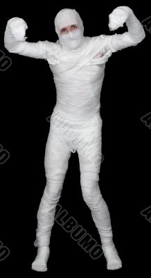 Man in bandage