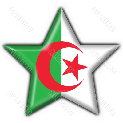 Algeria button flag star shape