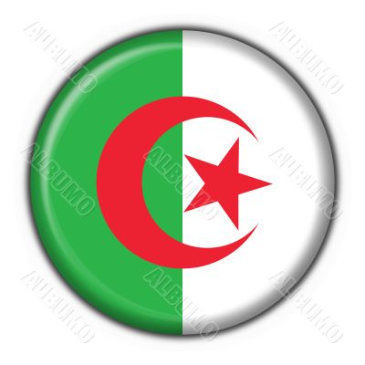 Algeria button flag round shape