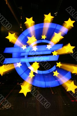 Euro Sign Outside European Central Bank