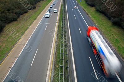 Lorry on Autobahn