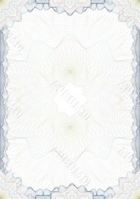 Classic guilloche border for diploma