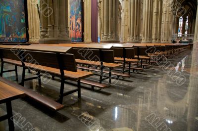 pew in cathedral pew in cathedral