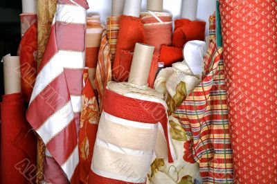 Textiles at a market place