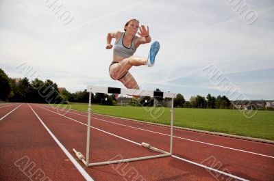 Jumping over a hurdle